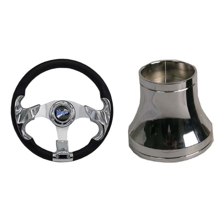 Madjax 13" Chrome Razor Steering Wheel w/ Chrome Hub Adapter Yamaha G16-G29