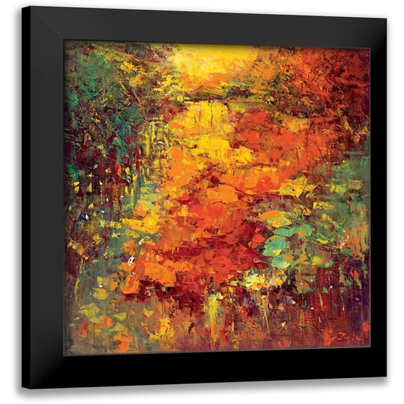 Madjid 15x15 Black Modern Framed Museum Art Print Titled - Idyll II