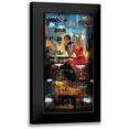 thumbnail image 1 of Madjid 9x14 Black Modern Framed Museum Art Print Titled - Bar Scene III, 1 of 5