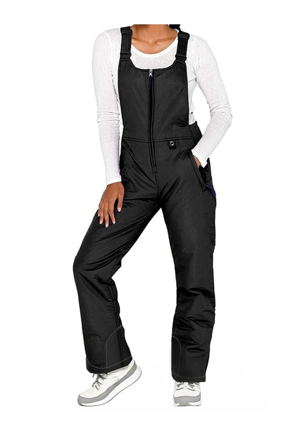 Womens Waterproof Snow Bibs Insulated Bib Overalls Ski Pants Snow Suits Winter Insulated Snow Bibs with Pocket