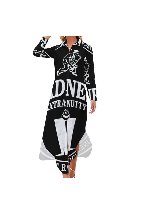 Madness Extra Nutty Long Sleeved Shirt Dress Woman clothes sexy short dresses daring womens dress