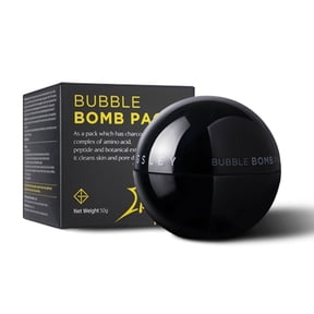 Madnice Charcoal Bubble Bomb Facial Mask for Blackhead Care & Pore Cleansing, 50g