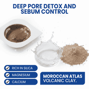 Madnice Volcanic Clay Face Mask for Oily Skin, Acne, Detox 6ct