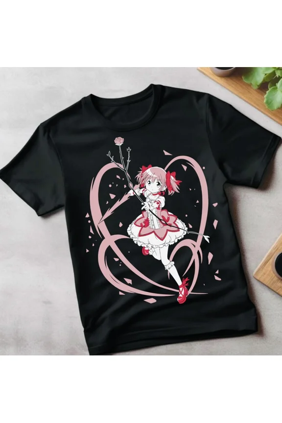 Madoka Kaname T-shirt Magical Girl Madoka Magica kawaii Shirt All Size