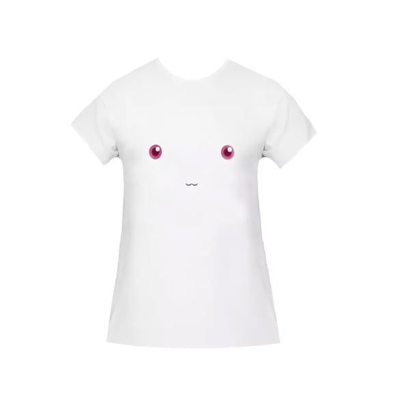 Madoka Magica Kyubey Face Juniors T-Shirt | M