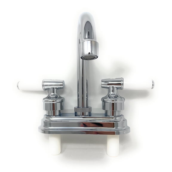 Madol 4" Faucet with Stainless Steel Spout Chrome Plated Plastic Body [1207P] Plastic Valve with 20 Teeth