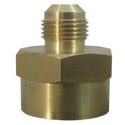 Madol Brass Fuel or Gas Line Coupling Adapter, 3/8 45  Male Flare x 3/4 FNPT, New