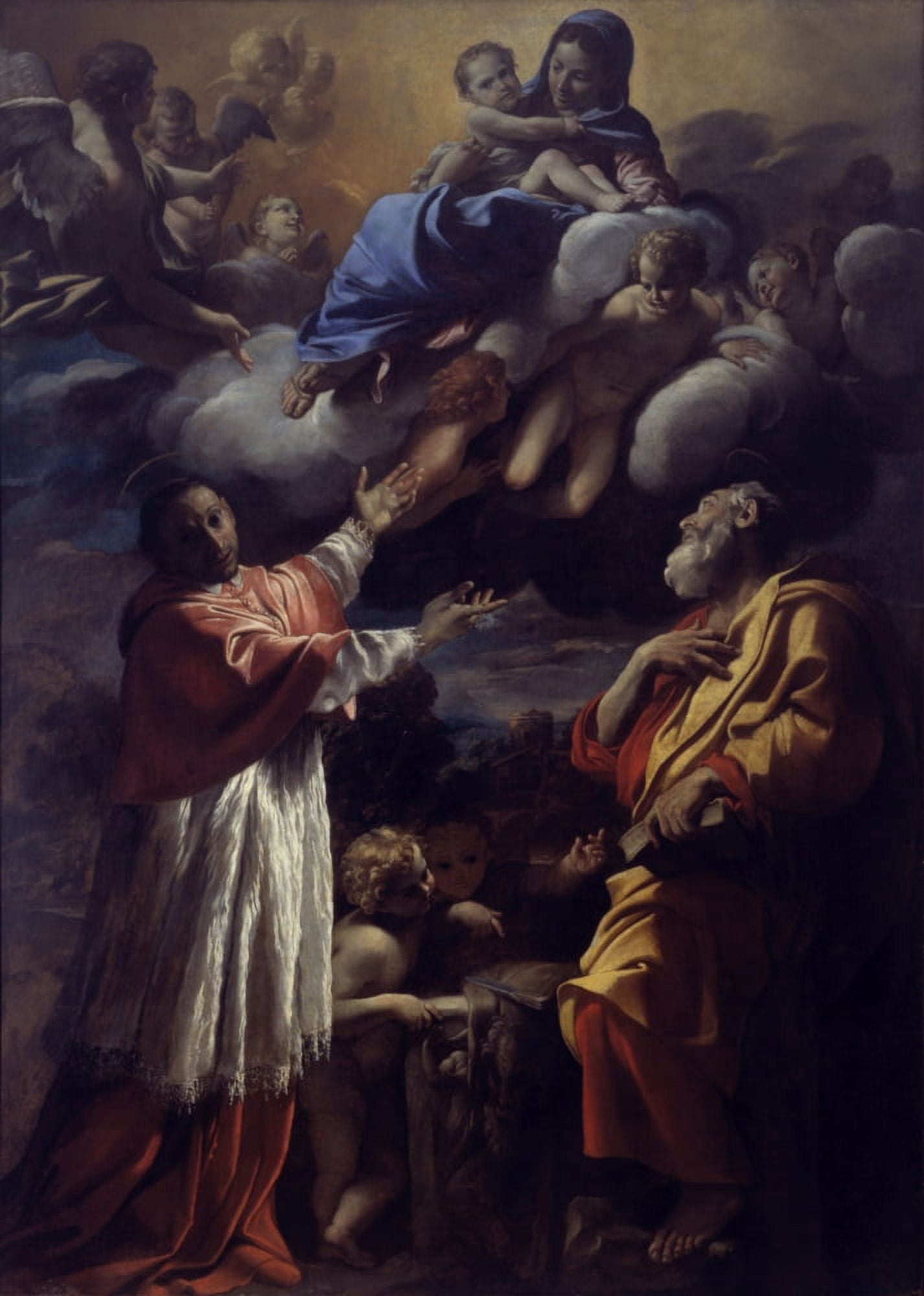 Madonna And Child In Glory Canvas Art - (18 x 24)