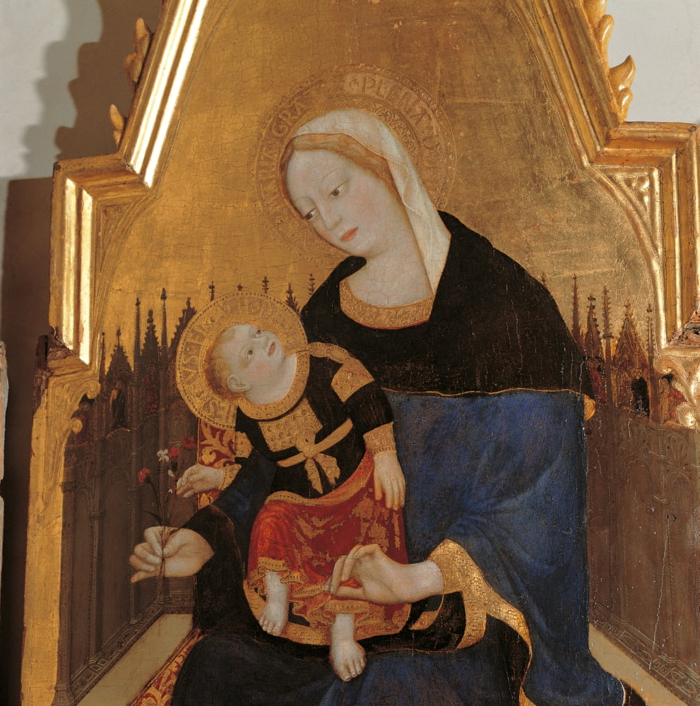 Madonna And Child With Angels Canvas Art - (24 x 36)