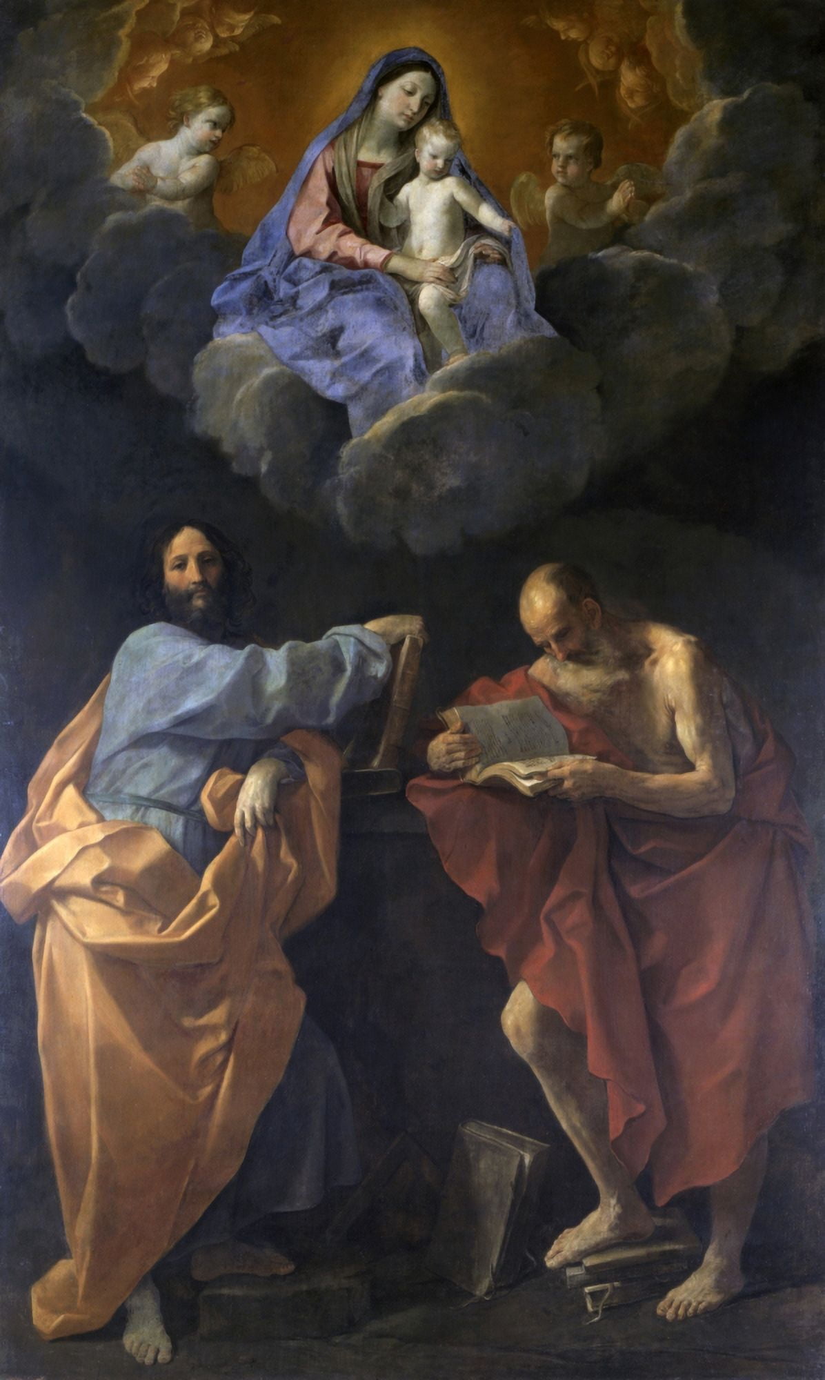 Madonna And Child With Saints Thomas And Jerome Canvas Art - (18 x 24)