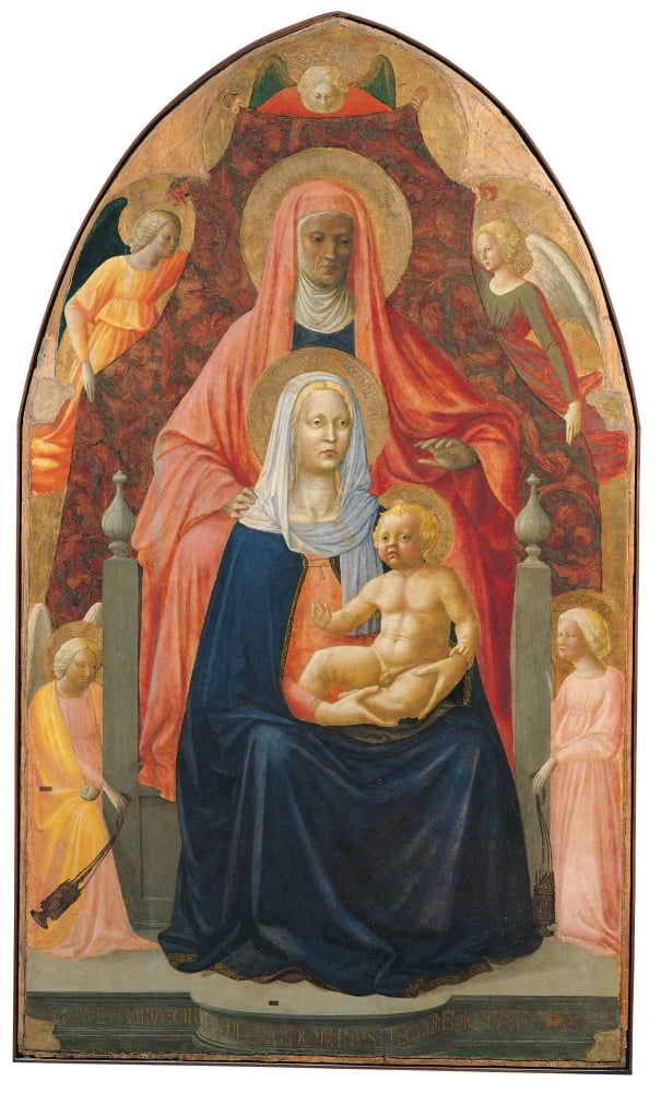 Madonna And Child With St Anne Canvas Art - (24 x 36)
