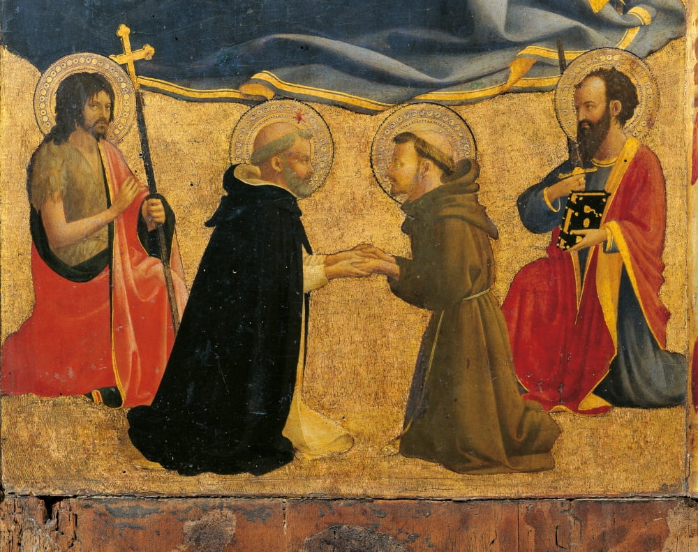Madonna And Child With Sts John The Baptist Canvas Art - (36 x 24)
