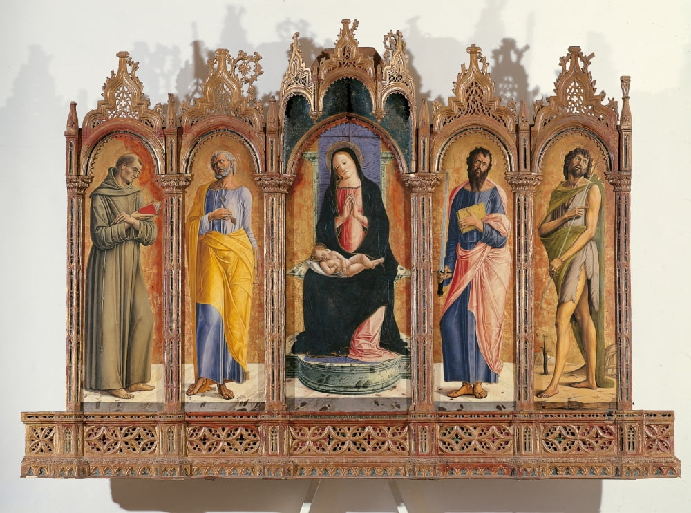 Madonna And Child With Sts Peter Canvas Art - (36 x 24)