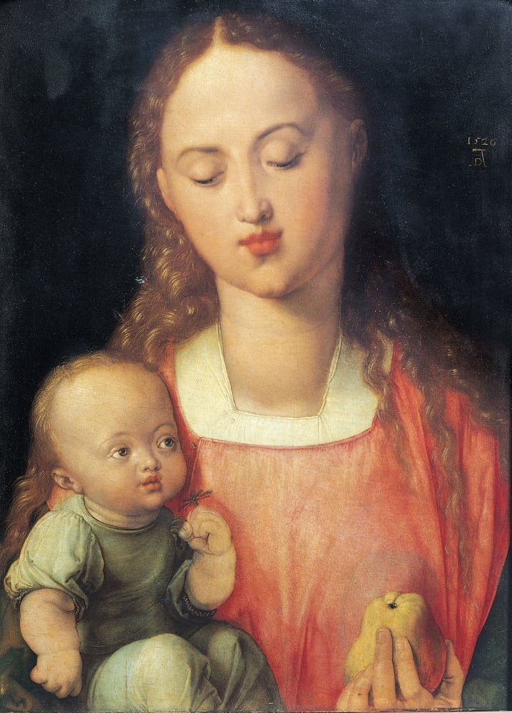 Madonna And Child With The Pear Canvas Art - (24 x 36)