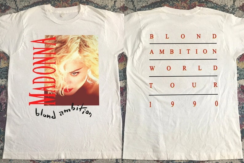 Madonna Blond Ambition World Tour 1990 T-Shirt - Walmart.com