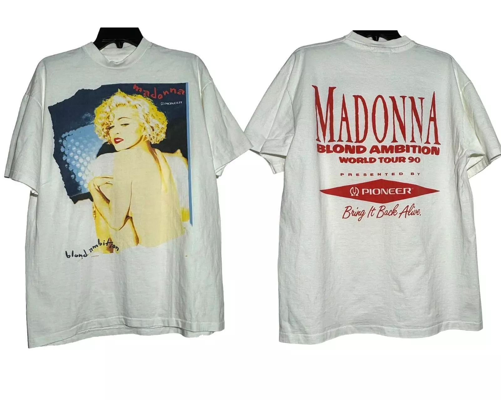 Madonna Blond Ambition World Tour T Shirt Funny Birthday White 