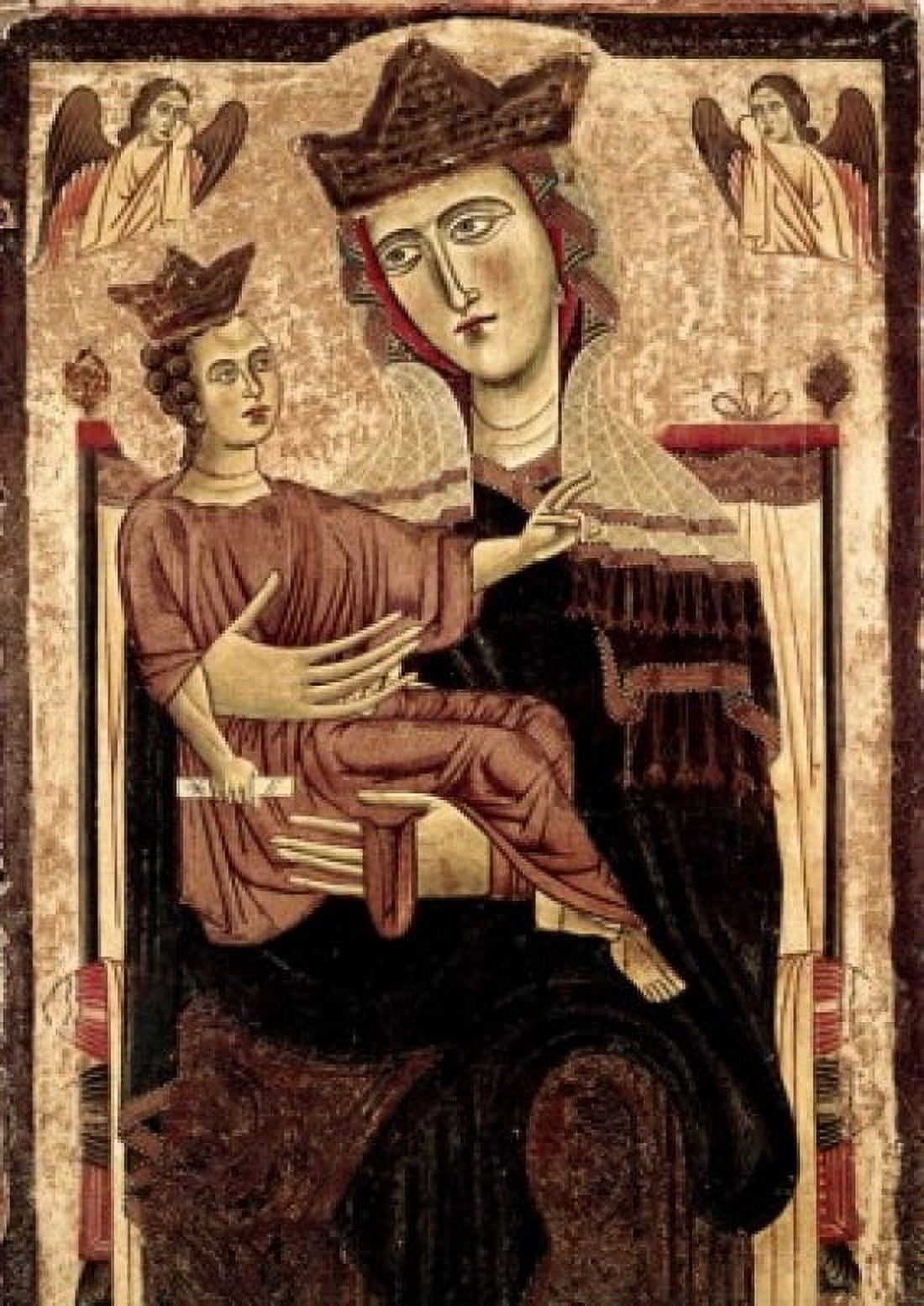 Madonna & Child Byzantine Art (5th C-15th C ) Galleria dell Accademia Florence Italy Canvas Art - (24 x 36)