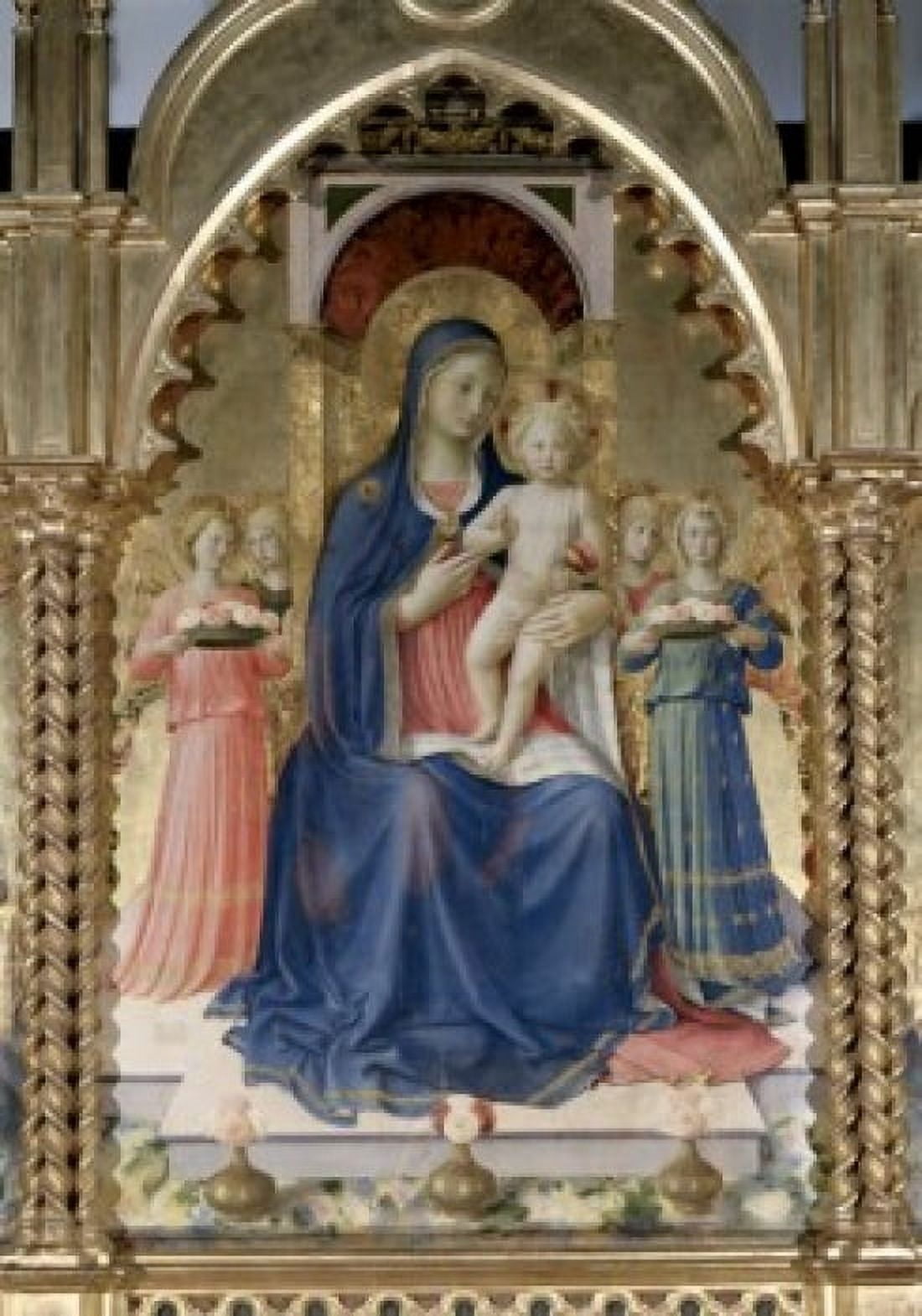 Madonna and Child (Detail from Triptych) Fra Angelico (ca1400-1455Italian) Tempera on Board Pinacoteca Nazionale Perugia Italy Canvas Art - Fra Angelico (18 x 24)