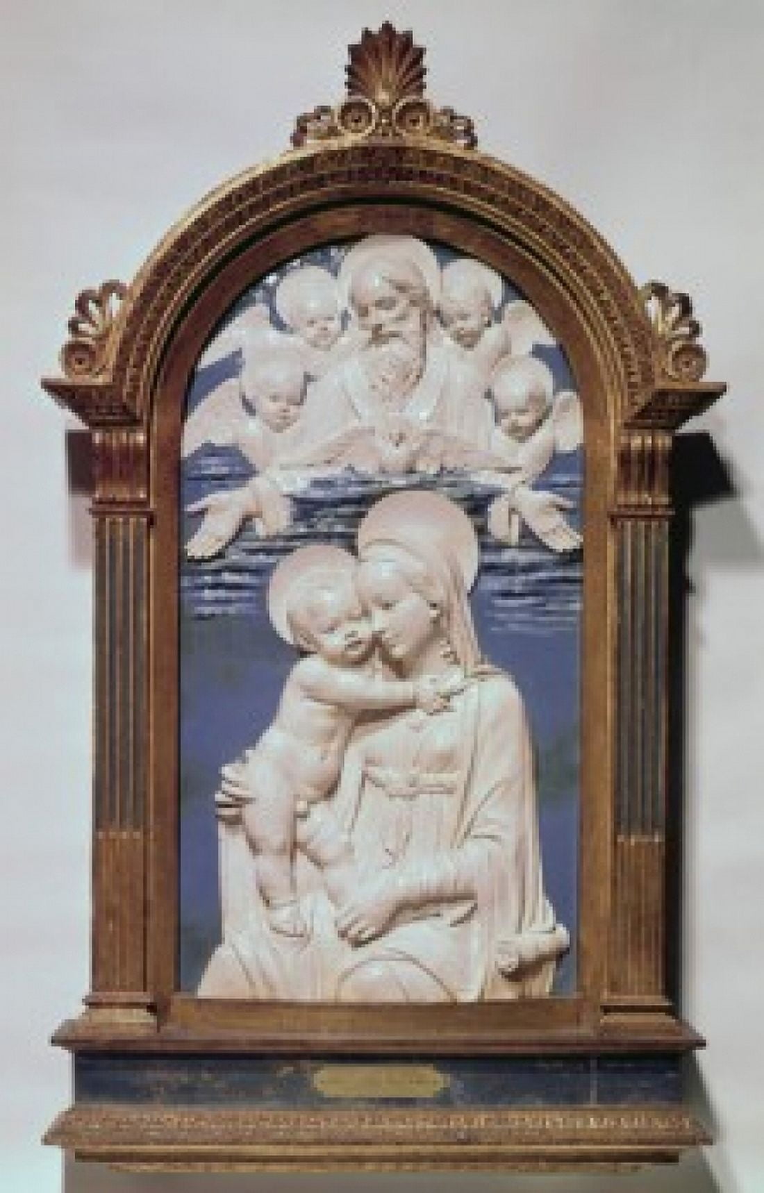 Madonna & Child with God the Father Andrea Della Robbia (1435-1525Italian) National Gallery of Art Washington DC Canvas Art - Andrea Della Robbia (18 x 24)