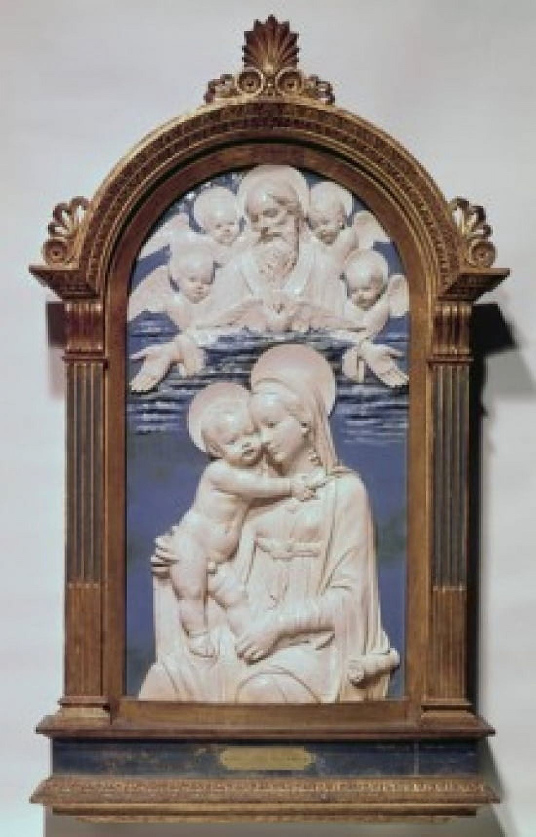 Madonna & Child with God the Father Andrea Della Robbia (1435-1525Italian) National Gallery of Art Washington DC Canvas Art - Andrea Della Robbia (24 x 36)