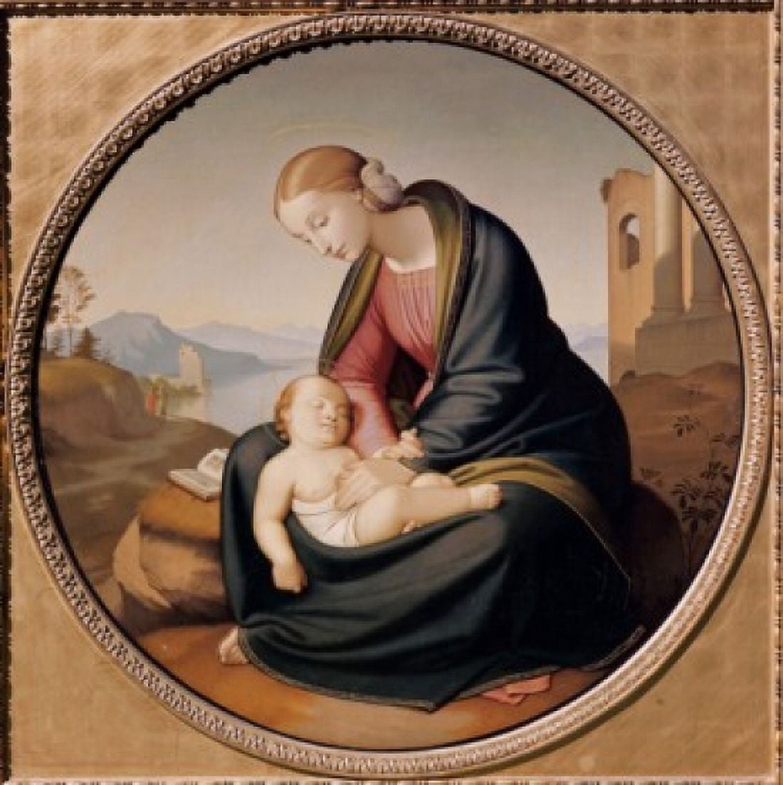 Madonna & Child Johann Friedrich Overbeck (1789-1869 German) Canvas Art - Johann Friedrich Overbeck (18 x 24)
