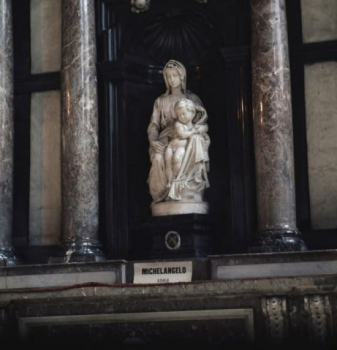 Madonna & Child Michelangelo Buonarroti (1475-1564Italian) Notre Dame Bruges Belgium Canvas Art - Michelangelo Buonarroti (24 x 36)