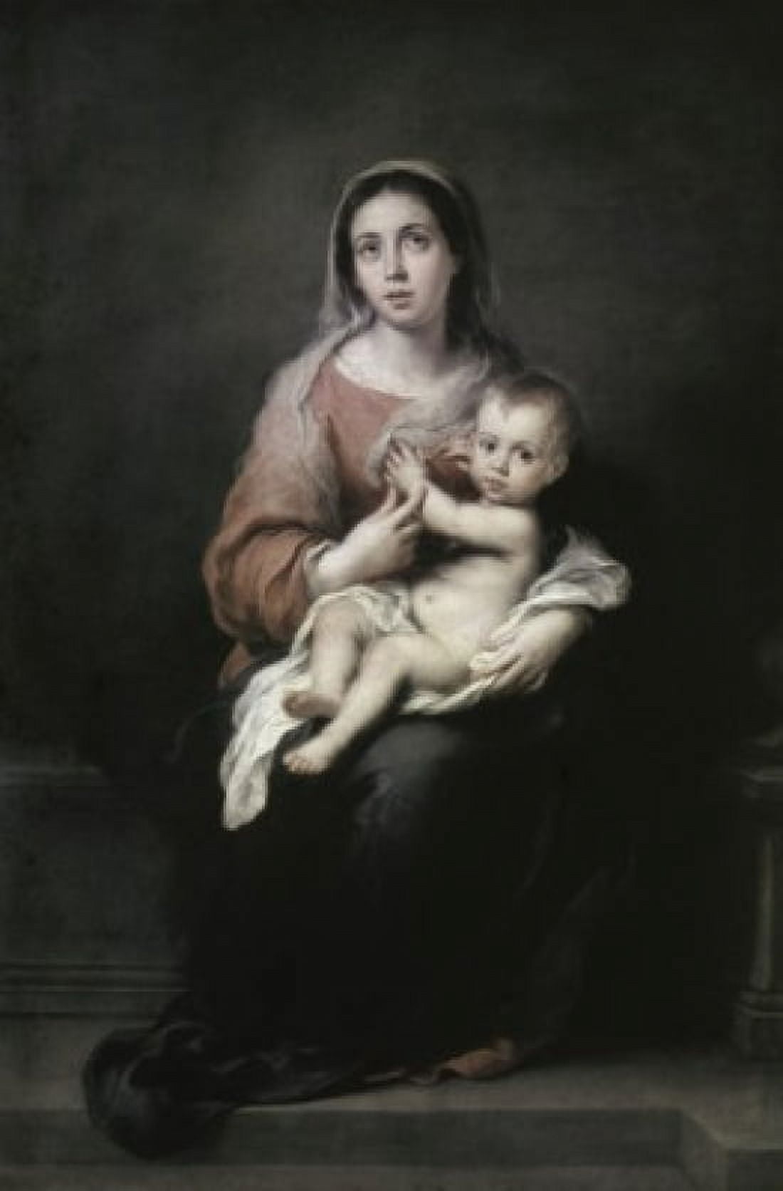 Madonna and Child Oil on Canvas Bartolome Esteban Murillo (1617-1682Spanish) Staatliche Kunstsammlungen Dresden Germany (Gemaldegalerie Alte Meister) Canvas Art - Bartolome Esteban Murillo (18 x 24)