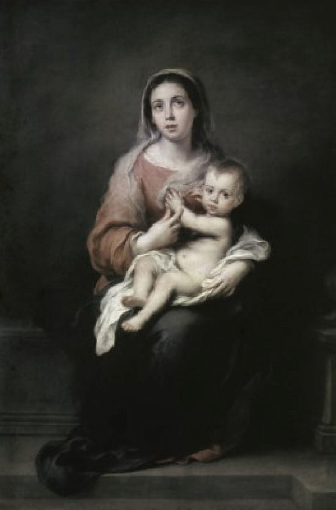Madonna and Child Oil on Canvas Bartolome Esteban Murillo (1617-1682Spanish) Staatliche Kunstsammlungen Dresden Germany (Gemaldegalerie Alte Meister) Canvas Art - Bartolome Esteban Murillo (24 x 36)