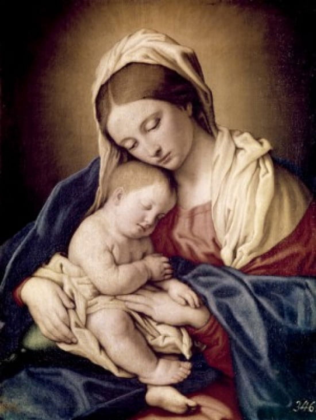 Madonna & Child Sassoferrato (1609-1685Italian) Canvas Art - Sassoferrato (18 x 24)