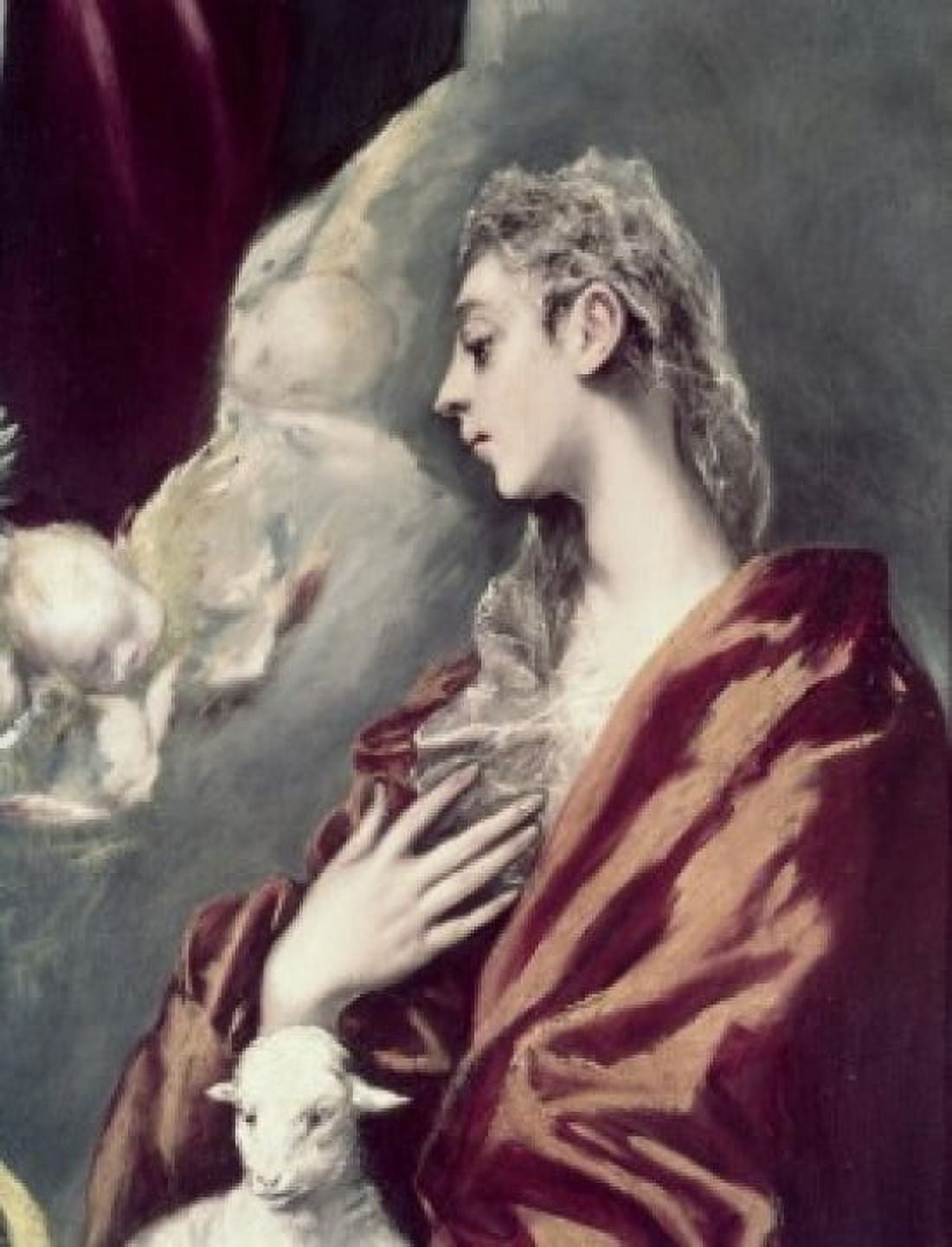 Madonna & Child with St Agnes & St Martina (Detail) 1579-99 El Greco (1541-1614Greek) Oil on canvas National Gallery of Art Washington DC USA Canvas Art - El Greco (18 x 24)