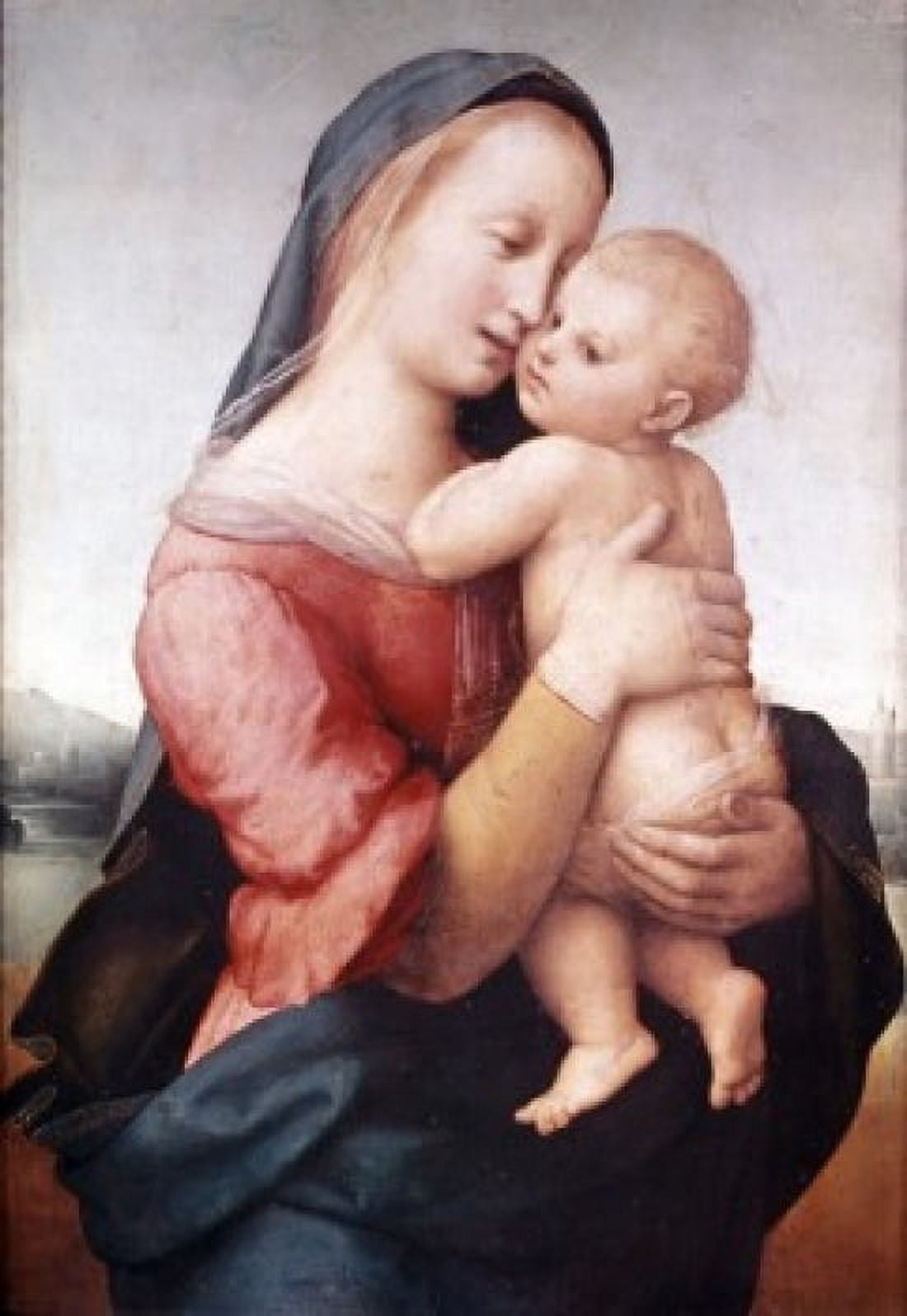 Madonna & Child - Tempi Madonna Raphael (1483-1520 Italian) Canvas Art - Raphael (18 x 24)