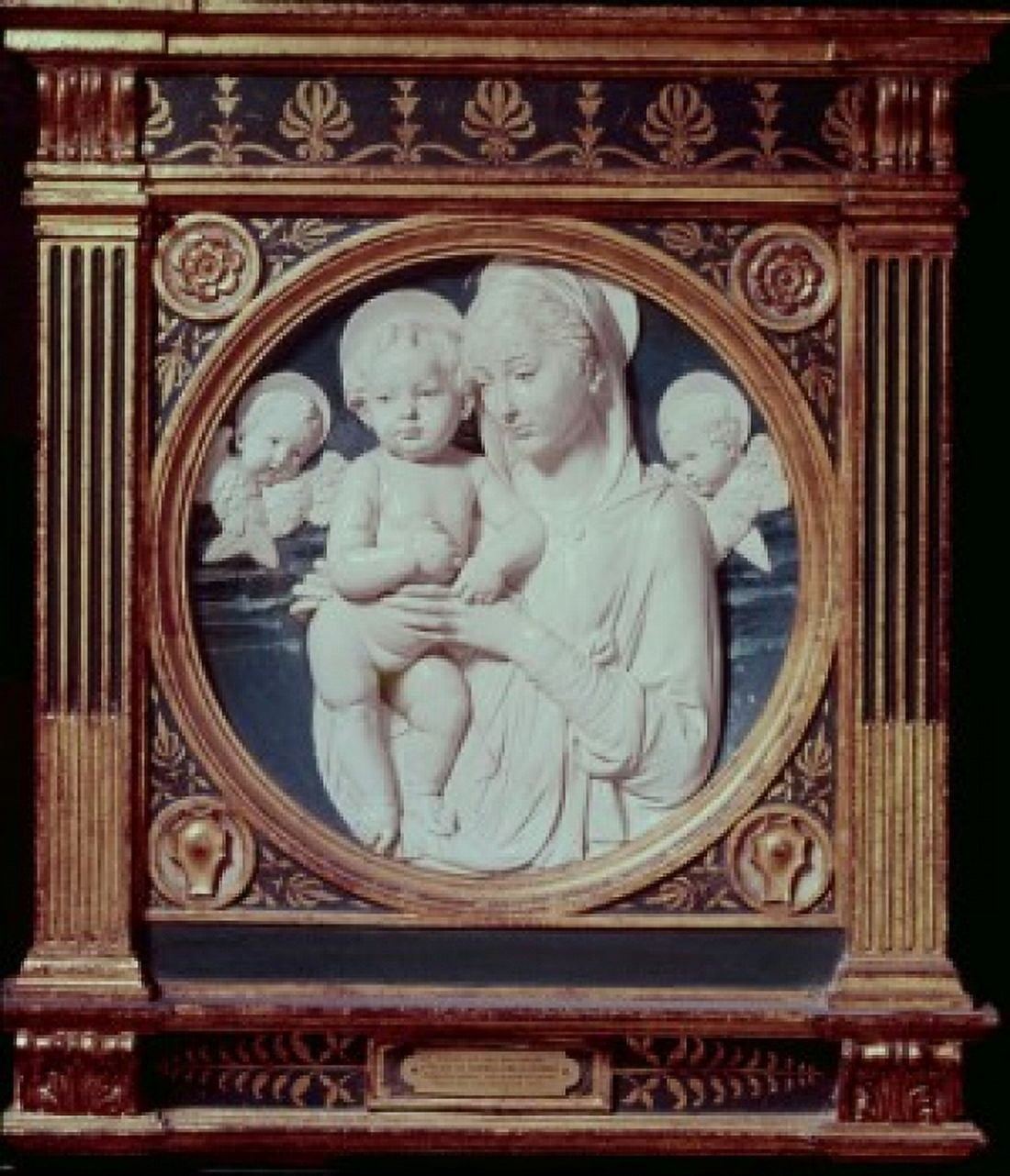 Madonna & Child with Cherubs Andrea Della Robbia (1435-1525Italian) National Gallery of Art Washington DC Canvas Art - Andrea Della Robbia (18 x 24)