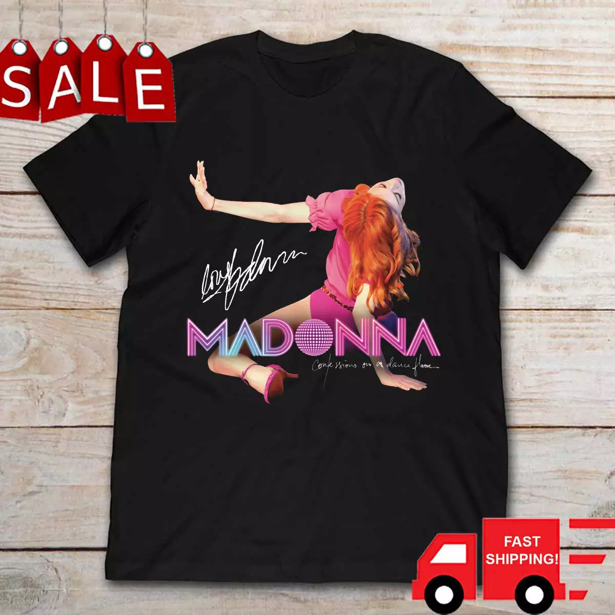 Madonna Confessions Tour Tシャツ Mサイズ　マドンナ Madonna Confessions Tour Signature Shirt Short Sleeve Black