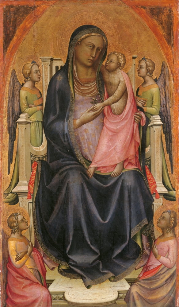 Madonna Enthroned With Child Canvas Art - (24 x 36)