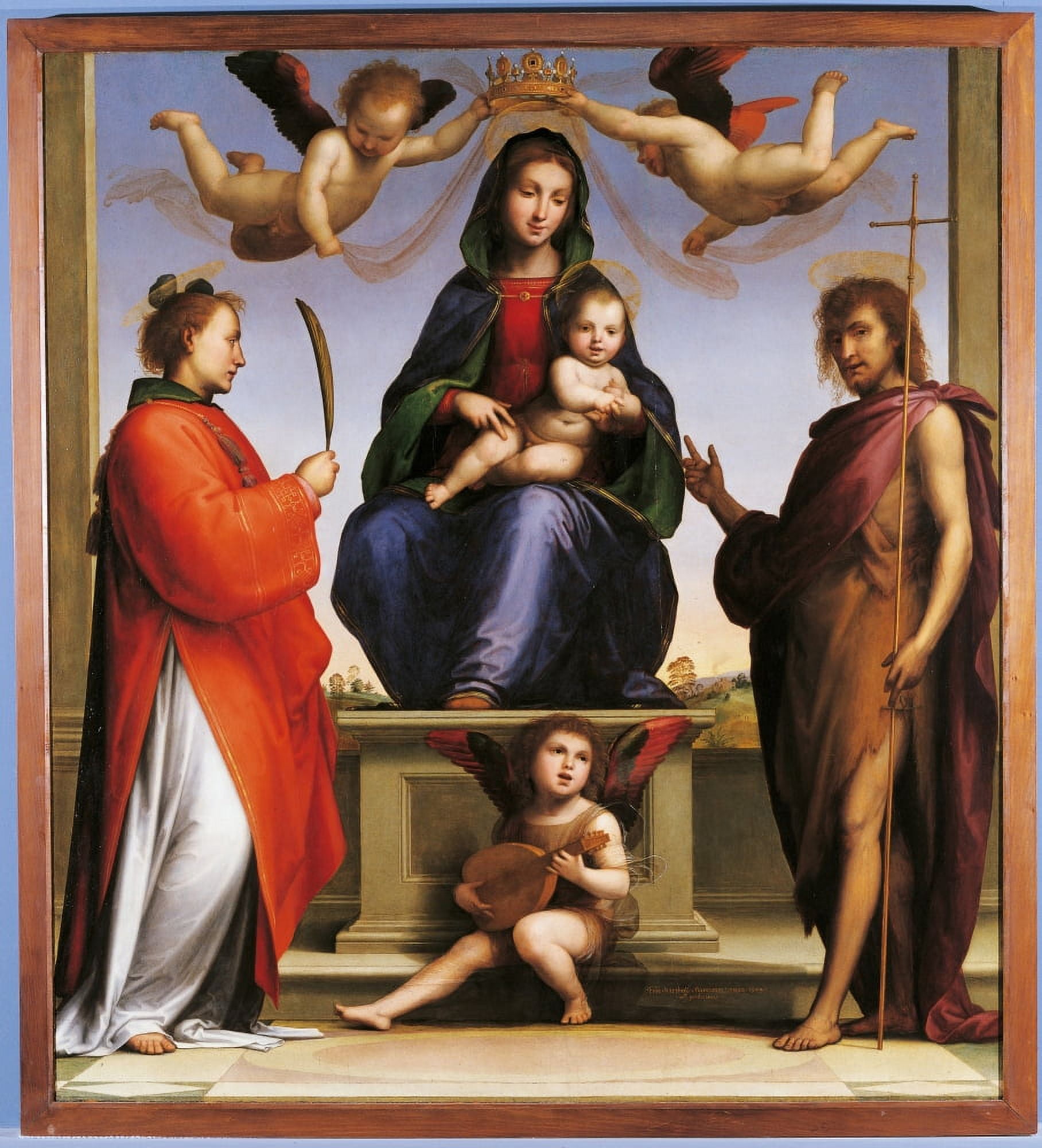 Madonna Enthroned With Saints Canvas Art - (24 x 36)