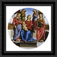 thumbnail image 1 of Madonna Enthroned with Saints Catherine and Rose of Alexandria and two angels 20x20 Black Ornate Wood Framed Canvas Art by Perugino, Pietro, 1 of 2