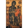 thumbnail image 1 of Madonna Icon 13Th Century. Nbyzantine School 13Th Century Enthroned Madonna And Child. Wood. Poster Print by, 1 of 2