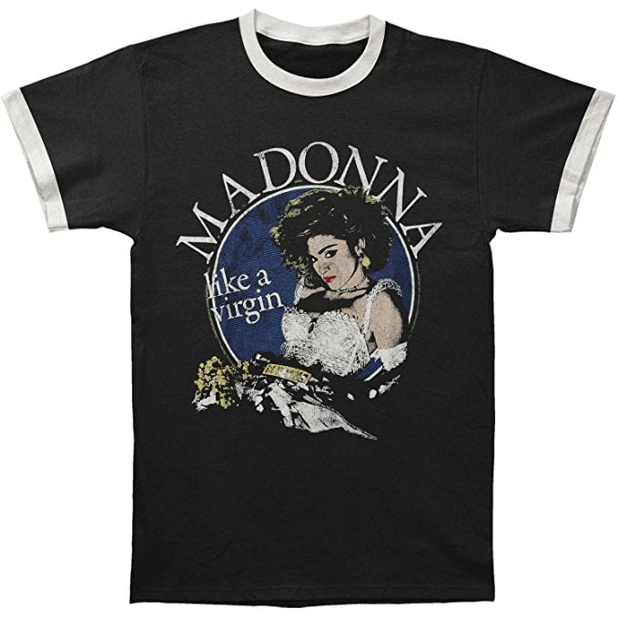 Madonna Like a Virgin 1985 Tour Men's Ringer T-Shirt - Walmart.com