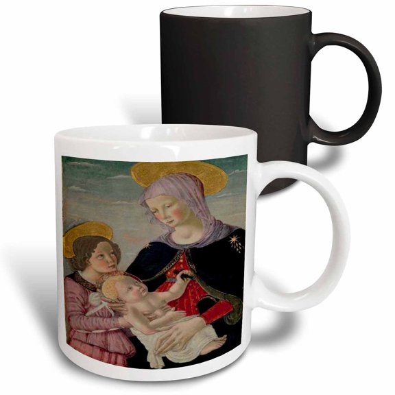 3drose, Madonna N Child N Saint John the Baptist Lautrec Painting, 11oz Magic Transforming Mug