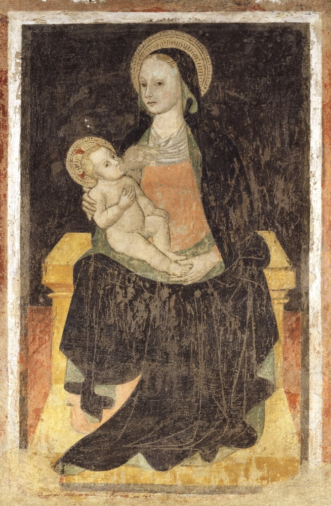 Madonna Of The Milk Canvas Art - (24 x 36)