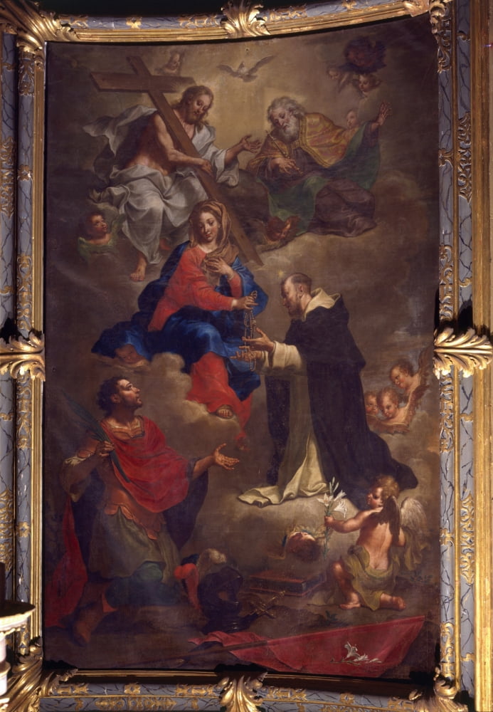 Madonna Of The Rosary And Saints Canvas Art - (18 x 24)