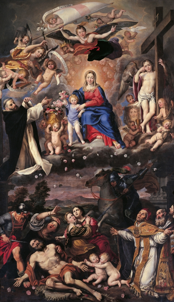Madonna Of The Rosary Canvas Art - (18 x 24)