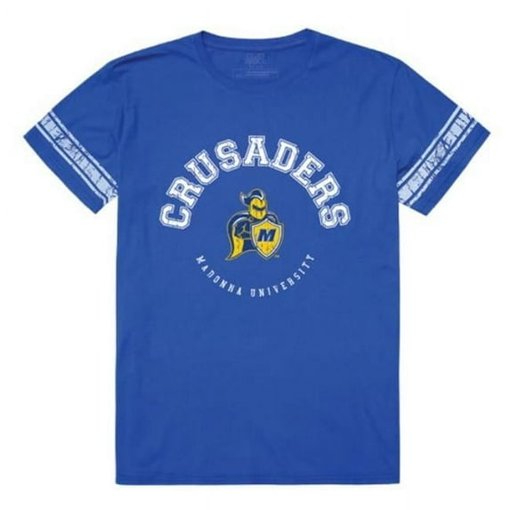 Madonna University Crusaders Men Football T-Shirt, Royal - Extra Large