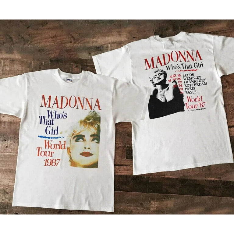 MADONNA WHO'S THAT GIRL TOUR 80s tシャツ Vtg 1987 Madonna Who's That Girl Concert T-shirt M/L 80s