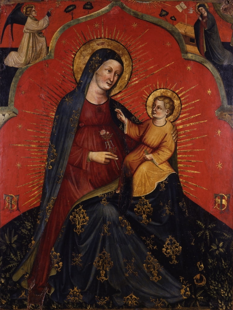 Madonna With Child And Annunciation Canvas Art - (24 x 36)