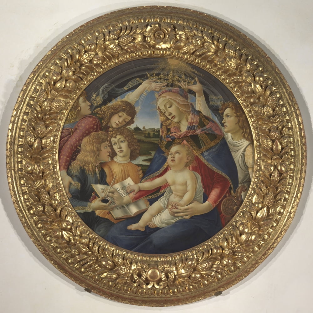 Madonna With Child And Five Angels (Madonna Del Magnificat) Canvas Art - (24 x 36)