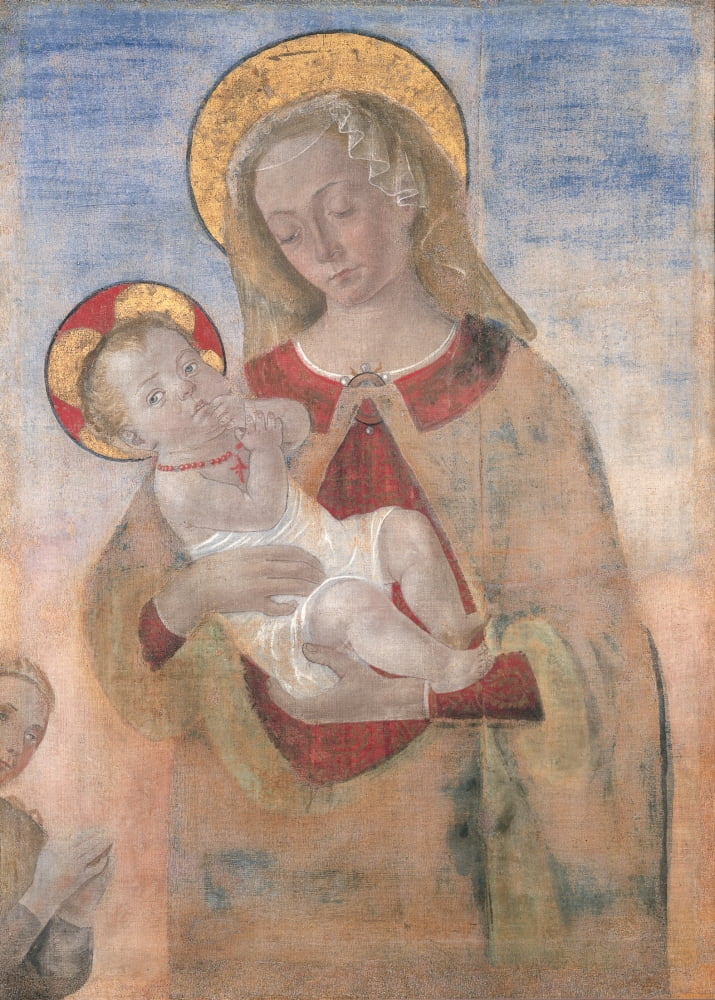 Madonna With Child And Little Shepherdess Canvas Art -  (18 x 24)