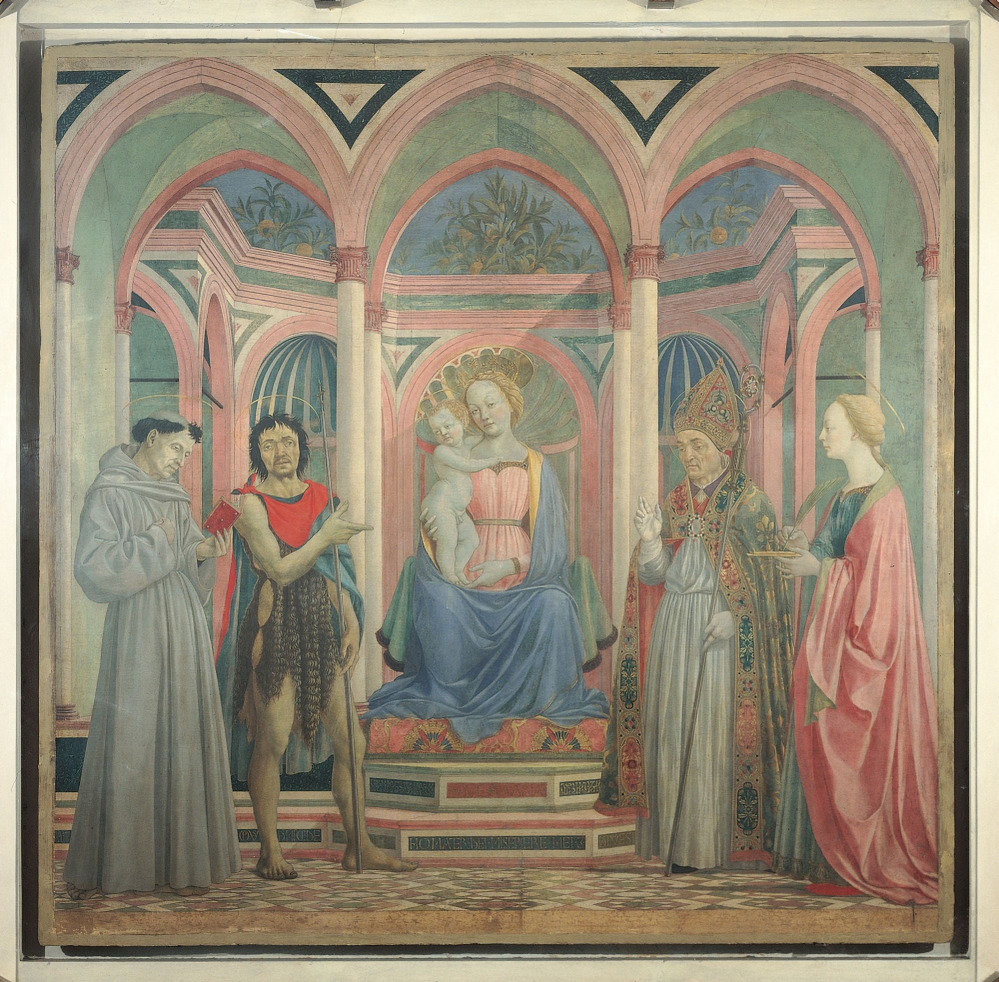 Madonna With Child And Sts Lucy Canvas Art -  (36 x 24)