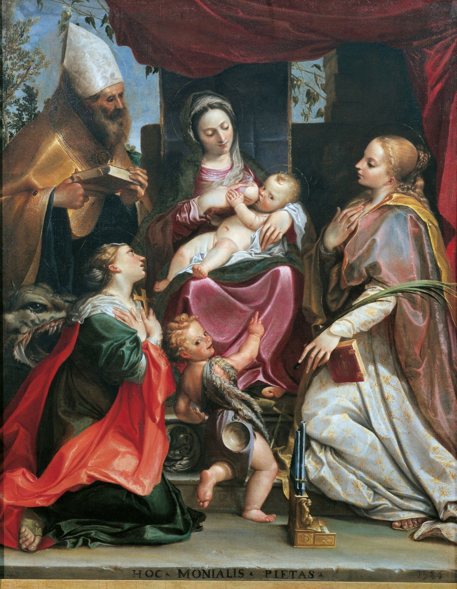 Madonna With Child And Young St John Canvas Art - (24 x 36)