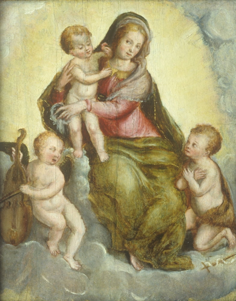 Madonna With Child Canvas Art - (24 x 36)